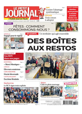 Cover of Le Petit Journal - L'hebdo local de l'Aude