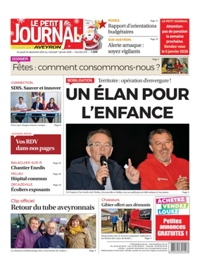 Cover of Le Petit Journal - L'hebdo local de l'Aveyron