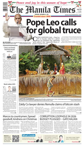 Cover of Manila Times