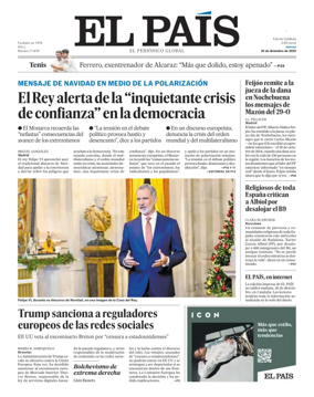 Cover of El Pais