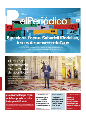 Cover of El Periódico de Catalunya (Català)