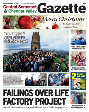 Cover of Central Somerset & Cheddar Valley Gazette