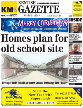 Cover of Kentish Gazette Canterbury & District
