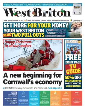 Cover of West Briton (Falmouth Penryn Helston The Lizard)