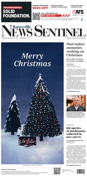 Cover of Knoxville News Sentinel