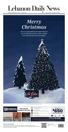 Cover of Lebanon Daily News