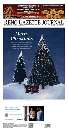 Cover of Reno Gazette Journal