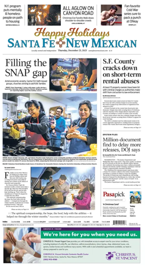 Cover of Santa Fe New Mexican
