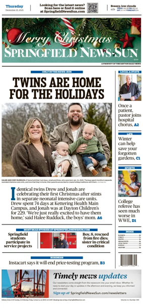 Cover of Springfield News-Sun