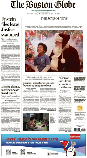 Cover of The Boston Globe