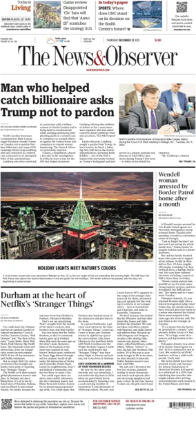 Cover of The News & Observer