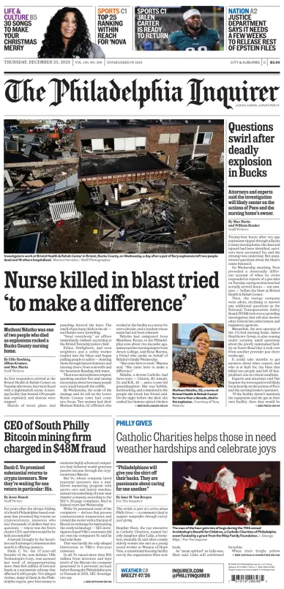 Cover of The Philadelphia Inquirer (South Jersey edition)