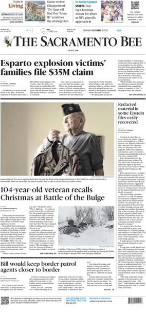 Cover of The Sacramento Bee