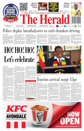 Cover of The Herald (Zimbabwe)