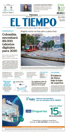 Cover of El Tiempo (Bogota)