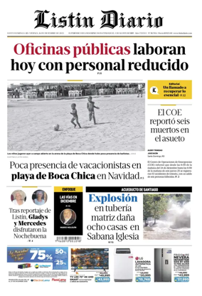 Cover of Listin Diario