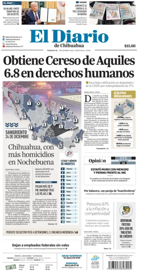 Cover of El Diario de Chihuahua