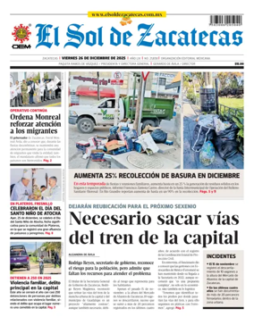 Cover of El Sol de Zacatecas