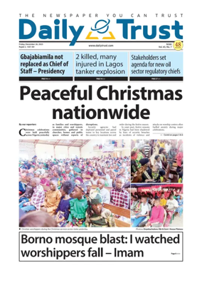 Cover of Daily Trust