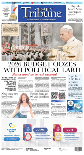 Cover of Daily Tribune (Philippines)