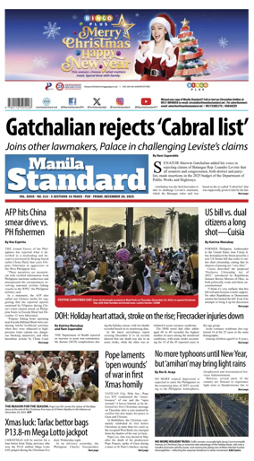 Cover of Manila Standard