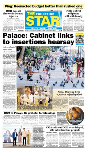 Cover of The Philippine Star