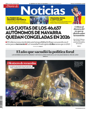 Cover of Diario de Noticias (Spain)