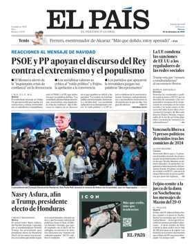 Cover of El País (País Vasco)