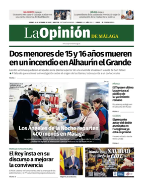 Cover of La Opinión de Málaga