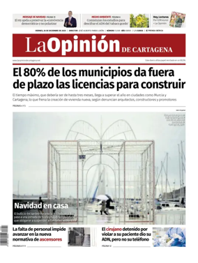 Cover of La Opinion de Murcia (Cartagena)