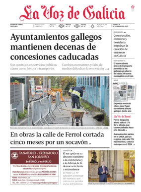 Cover of La Voz de Galicia (Ferrol)