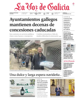Cover of La Voz de Galicia (Pontevedra)