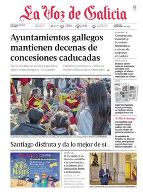 Cover of La Voz de Galicia (Santiago)