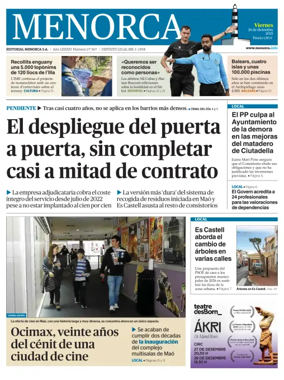 Cover of Menorca Diario Insular