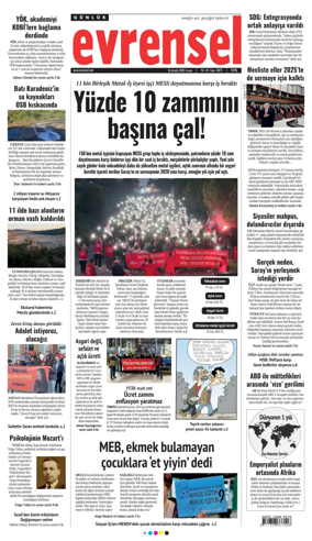 Cover of Evrensel Gazetesi