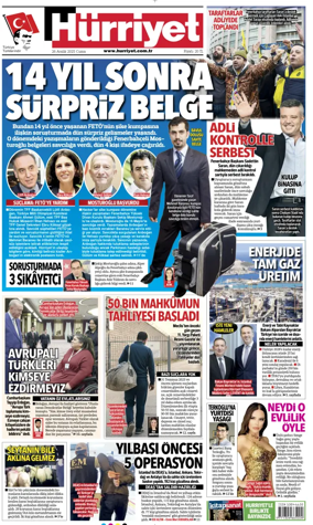 Cover of Hurriyet