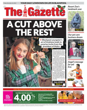 Cover of Blackpool Gazette