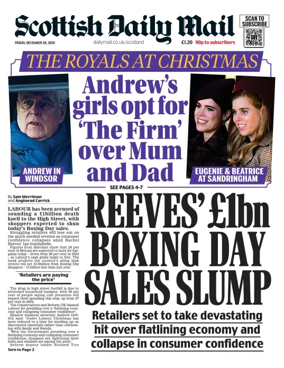 Cover of Scottish Daily Mail