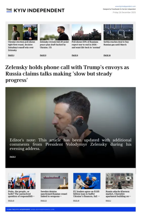 Cover of The Kyiv Independent