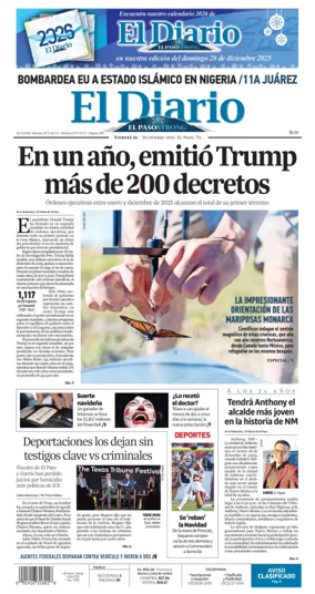 Cover of El Diario de El Paso