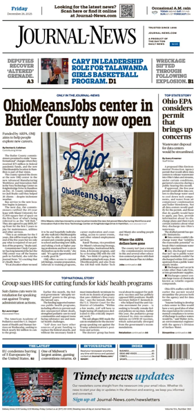 Cover of Hamilton Journal News