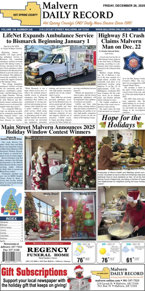 Cover of Malvern Daily Record