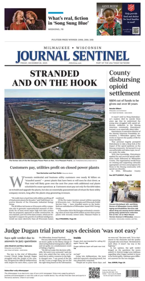 Cover of Milwaukee Journal Sentinel