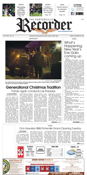 Cover of Porterville Recorder