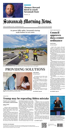 Cover of Savannah Morning News