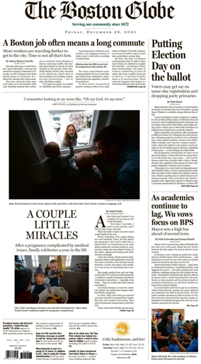 Cover of The Boston Globe