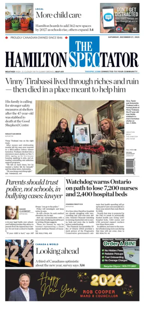 Cover of The Hamilton Spectator
