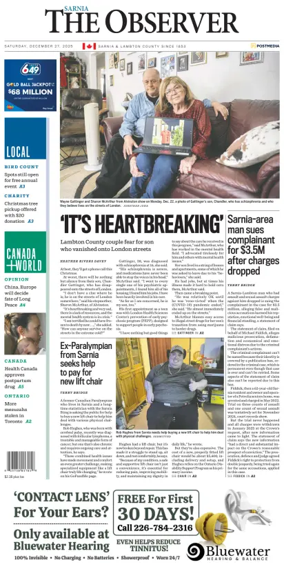 Cover of The Observer (Sarnia)