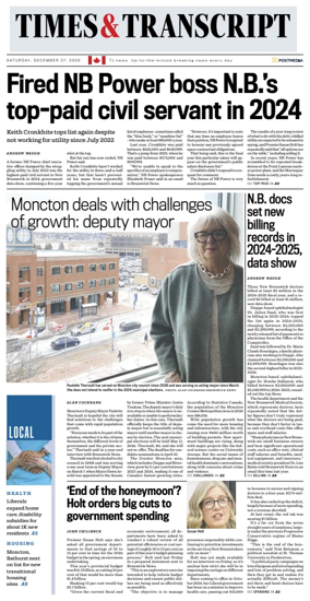 Cover of Times & Transcript