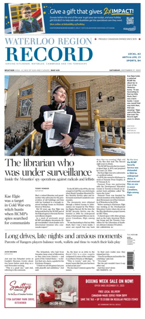 Cover of Waterloo Region Record